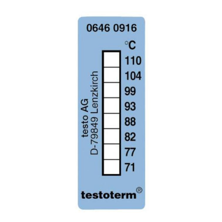 Testo Temperaturmessstreifen 71° bis 110° C (10 Stück) - 0646 0916