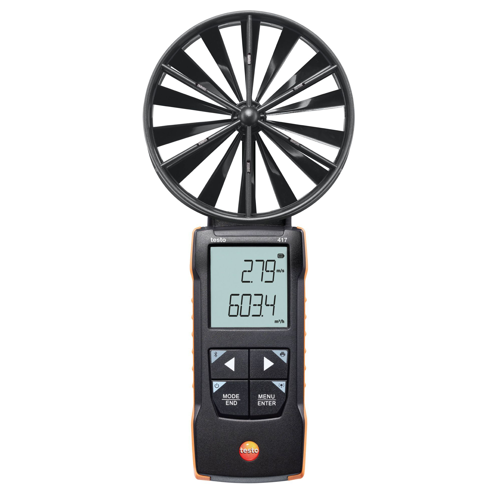 Testo 417 - Digitales 100mm-Flügelrad-Anemometer mit App-Anbindung - 0563 0417