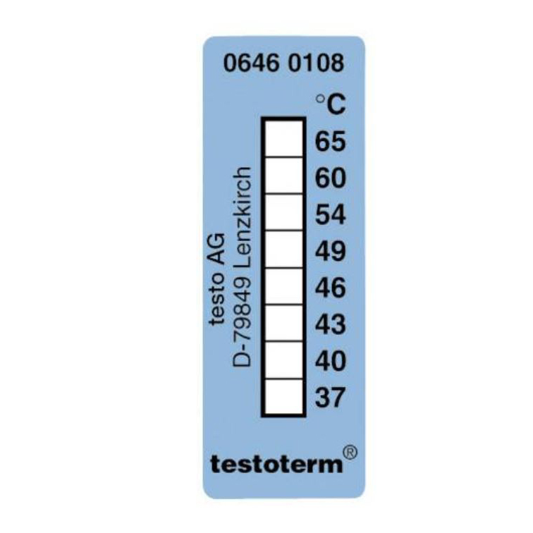 Testo Temperaturmessstreifen 37° bis 65° C (10 Stück) - 0646 0108
