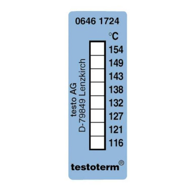 Testo Temperaturmessstreifen 116° bis 154° C (10 Stück) - 0646 1724
